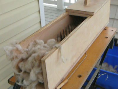 wool picker for opening fleece and fiber